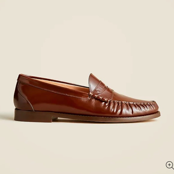 J. Crew Winona Brown Penny Loafers, Size 12 - Picture 2 of 10